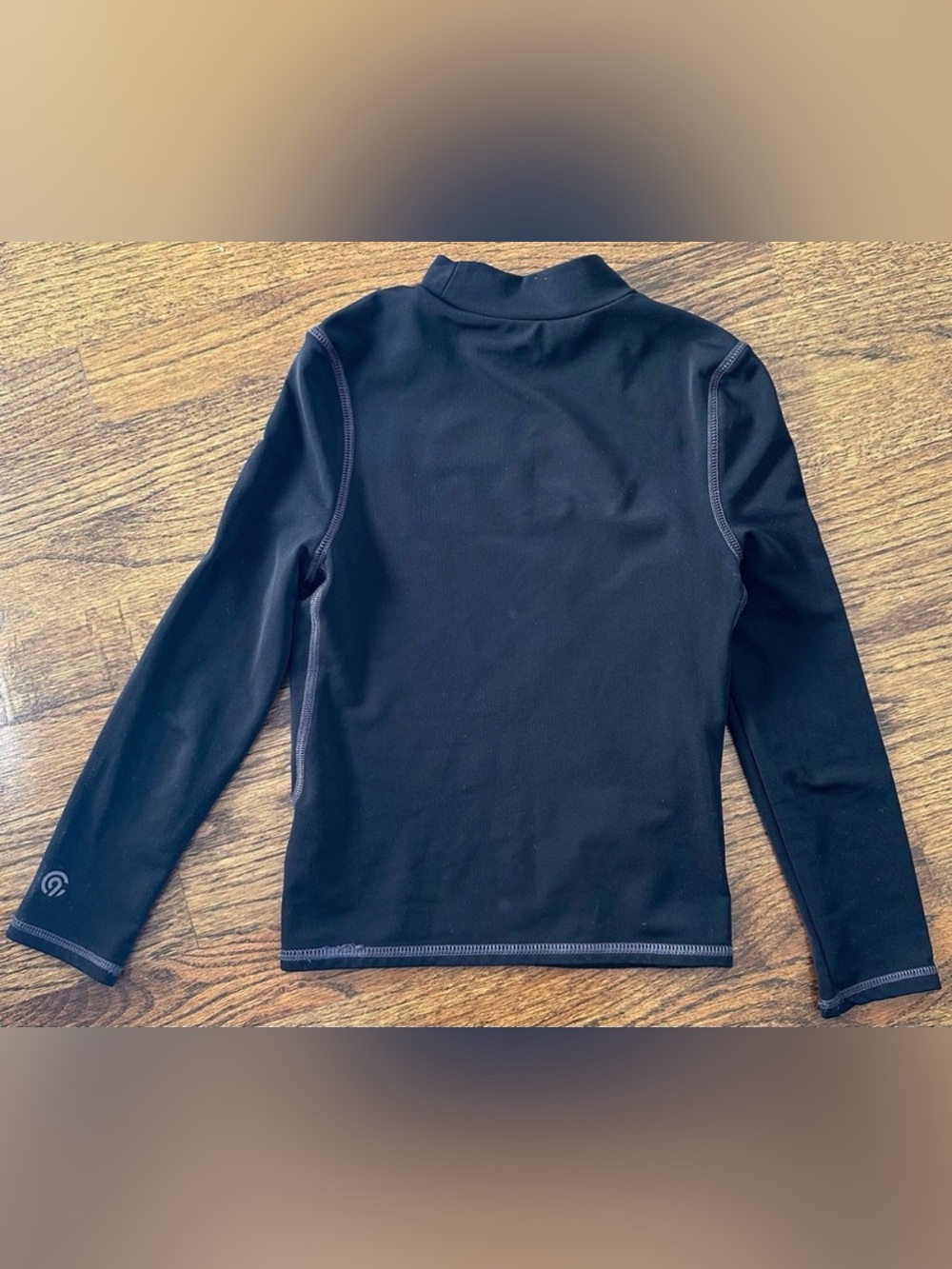 KIDS C9 by Champion Black Long Sleeve Dry / Wet Fitted Compression Swim Top - S